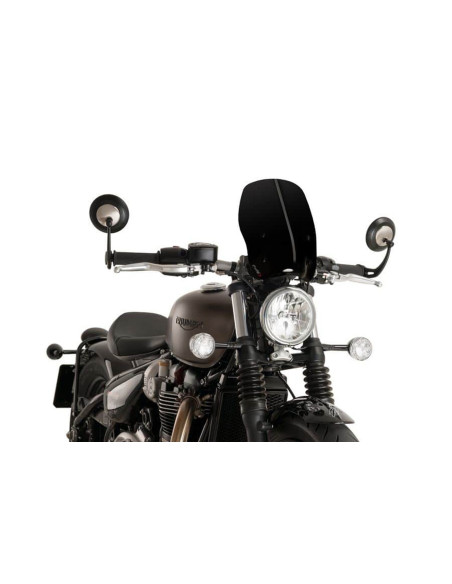 puig naked ng touring windshield for triumph bonneville bobber 17 20 black