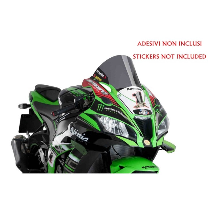 ECRAN PUIG R-RACER POUR KAWASAKI ZX-10R NINJA KRT 16-20 FUME FONCE