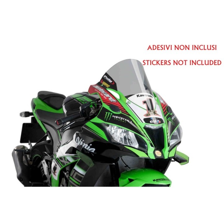 ECRAN PUIG R-RACER POUR KAWASAKI ZX-10R NINJA KRT 16-20 FUME CLAIR