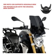 PANTALLA DESNUDA PUIG NG TOURING-SOPORTE OEM. BMW R1250 R 18-24 HUMO OSCURO