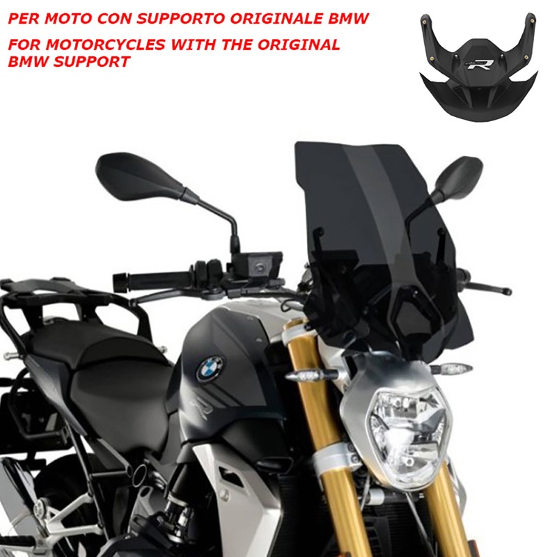 PUIG NAKED SCREEN NG TOURING-OEM SUPP. BMW R1250 R 18-24 DARK SMOKE