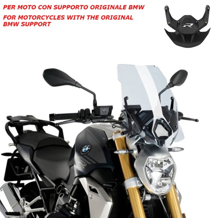 PANTALLA DESNUDA PUIG NG TOURING-SOPORTE OEM. PARA BMW R1250 R 18-24 TRANSPARENTE