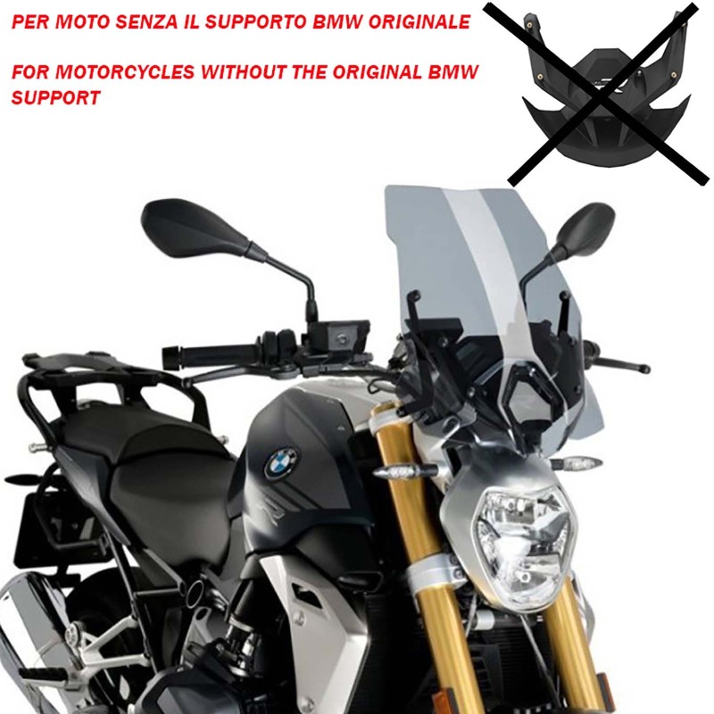 PUIG CUPOLINO NAKED N.G. TOURING BMW R1250 R 18-22 FUME CHIARO