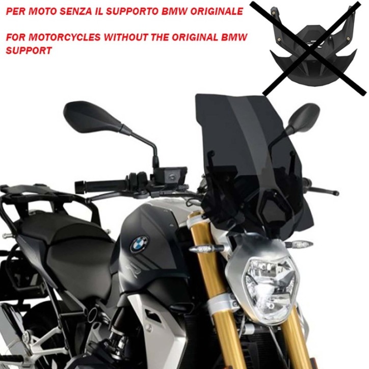 PUIG NAKED SCREEN NG TOURING FOR BMW R1250 R 18-22 DARK SMOKE