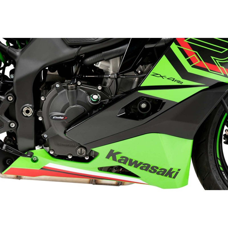 PUIG TRACK MOTORKURBELGEHAUSESCHUTZ FUR KAWASAKI ZX-4RR NINJA 2024 CHAMPIONSHIP SCHWARZ