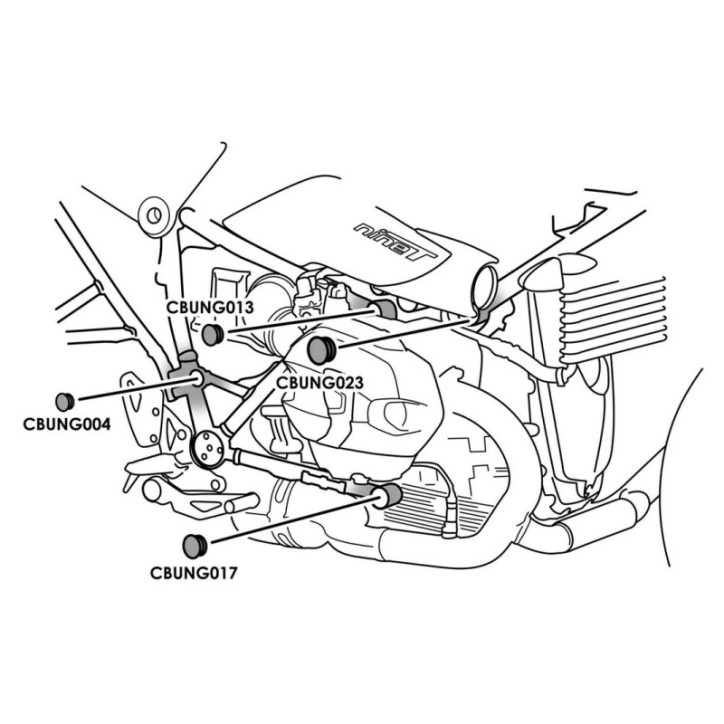 TAPAS CHASIS PUIG PARA BMW R NINE T SCRAMBLER 21-24 NEGRO