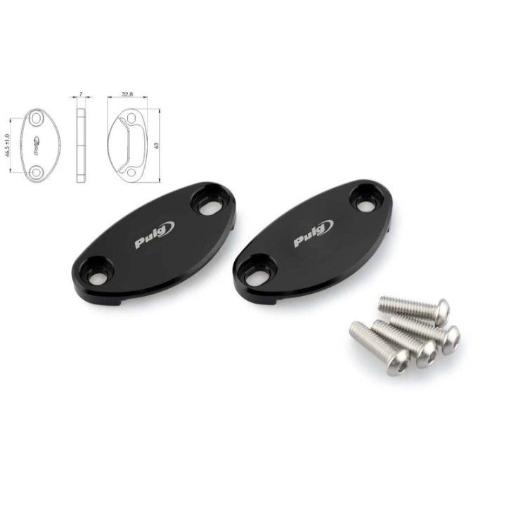 BOUCHON DE MIROIR PUIG POUR KAWASAKI ZX-10RR NINJA PERFORMANCE 17-18 NOIR