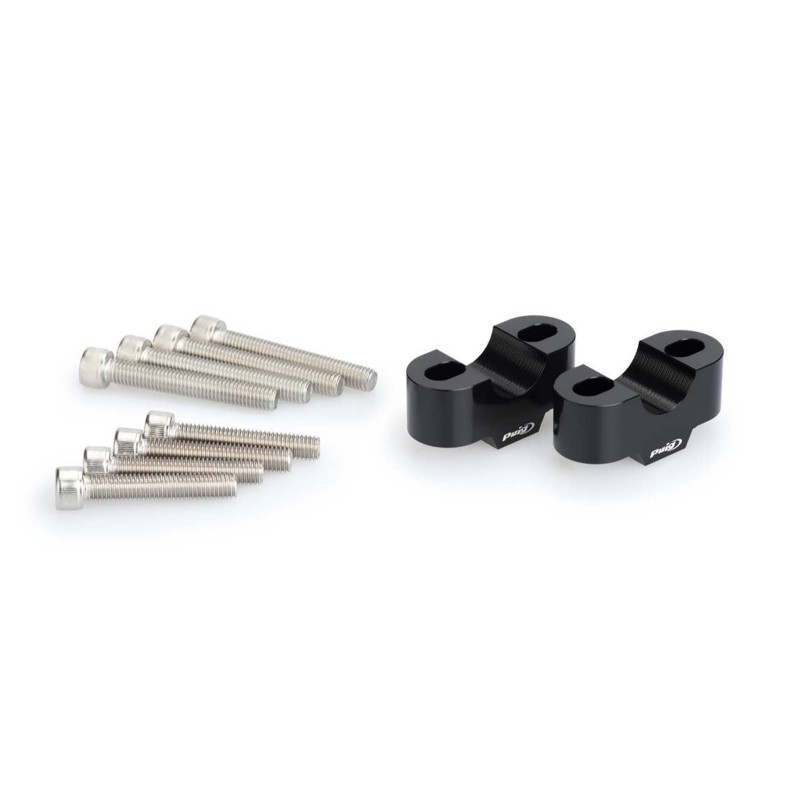 PUIG RISERS FOR HANDLEBAR HONDA MSX125 GROM 21-23 BLACK-3671N