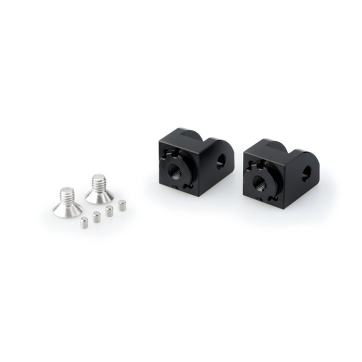 ADAPTADORES PUIG POGG TUBOS PASAJERO AJUSTABLES PARA DUCATI 848 EVO 11-23 NEGRO