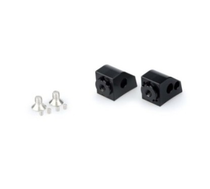 ADAPTADORES PUIG POGG TUBOS DE PASAJERO AJUSTABLES HONDA CB500 HORNET 2024 NEGRO