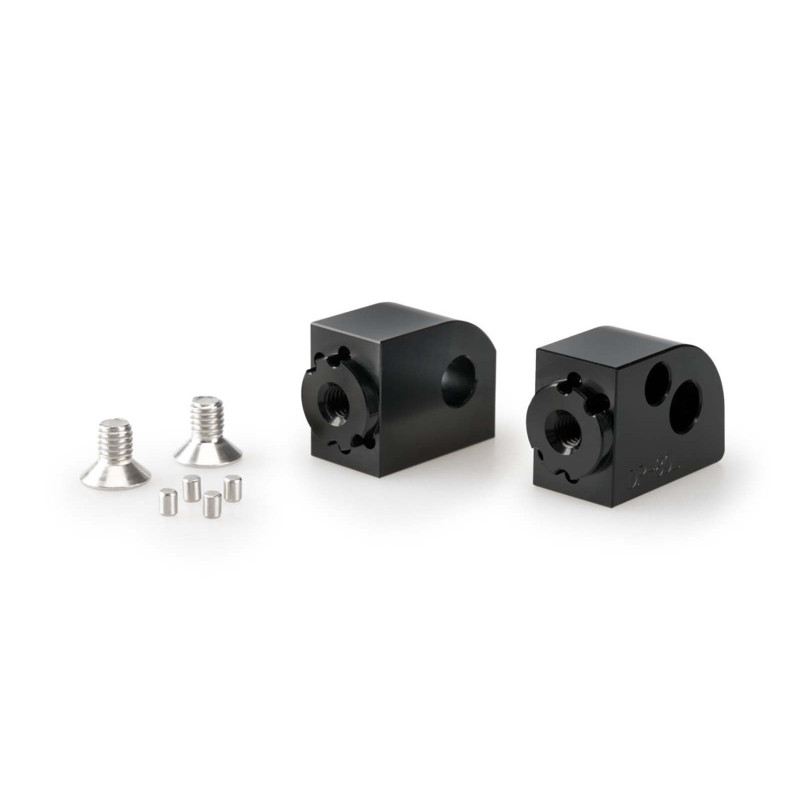 Adaptadores Puig para estriberas de pasajero regulables Yamaha Tenere 23 25 negro