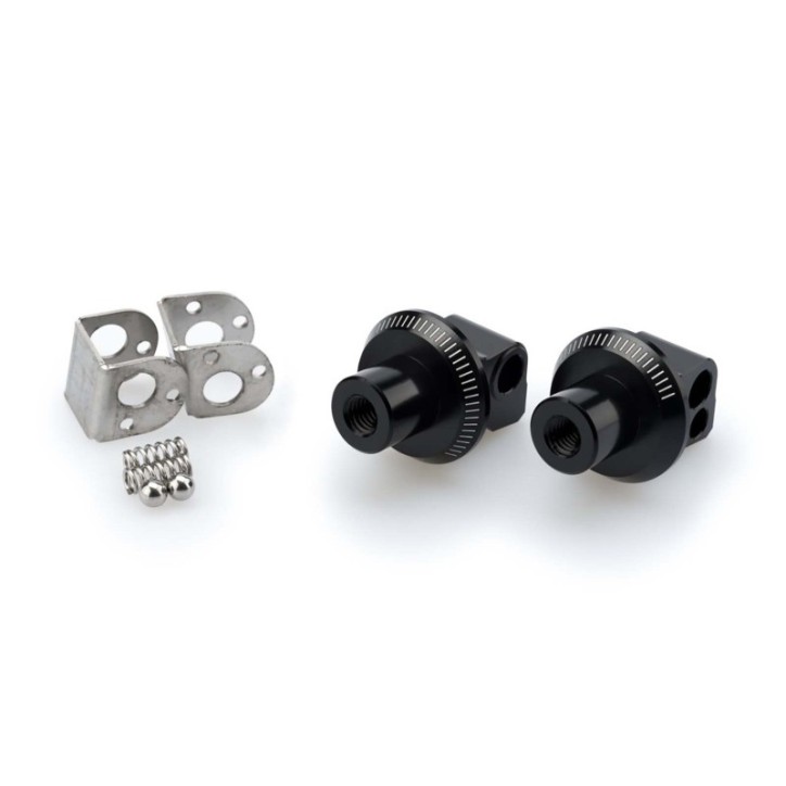 PUIG FOOTPEGS ADAPTERS FOR KTM 1290 RR SUPERDUKE 22-24 BLACK PASSENGER FIXED