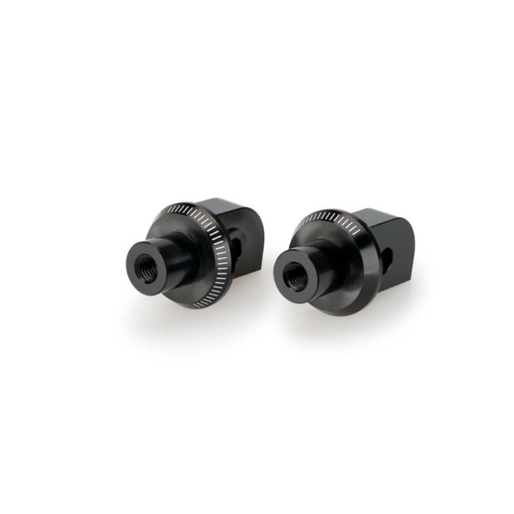 PUIG FOOTPEGS ADAPTERS FIXED PASSENGER FOR INDIAN FTR 1200 SPORT 23-24 BLACK