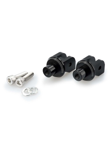 Adaptateurs Puig pour repose-pieds fixes pour Ducati Monster 937 SP 23/25, noir