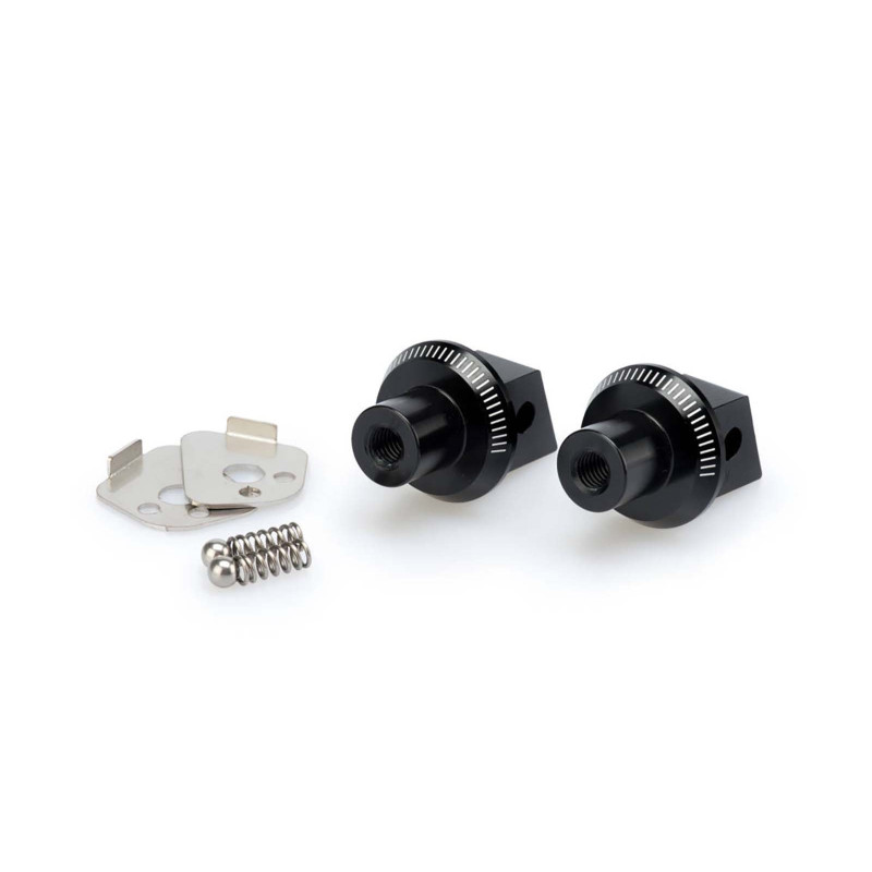 Adaptadores Puig para estriberas fijas de pasajero Suzuki DL1050 V-Strom de 23 a 25 en negro