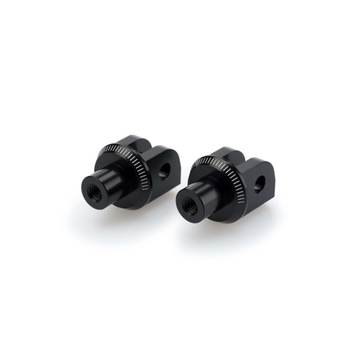 PUIG FOOTPEGS FIXED DRIVER ADAPTERS FOR KAWASAKI ZX-10R NINJA PERFORMANCE 16-18 BLACK