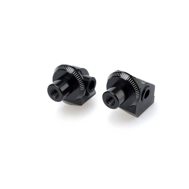 PUIG FOOTPEGS FIXED DRIVER ADAPTERS FOR BMW R1300 GS TROPHY 23-24 BLACK-COD.9471N