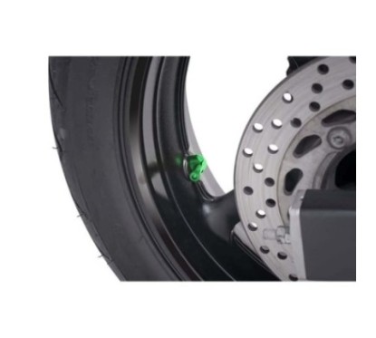 RACINGBIKE 90 DEGREE VALVES FOR TUBELESS TIRES GREEN COLOR - Diameter: 11.3 mm - COD. 5591V-RB