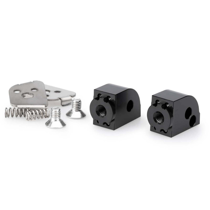 Adaptadores Puig para estriberas de pasajero ajustables Suzuki DL1050 V-Strom de 23 a 25 en negro