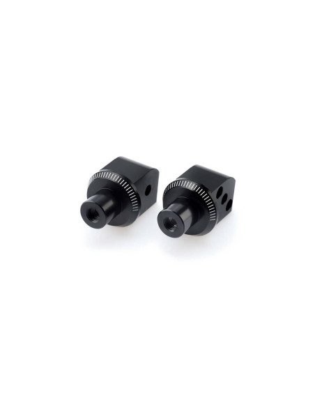 Adaptateurs Puig pour repose-pieds fixes passager Kawasaki Z500 2024/2025, noir