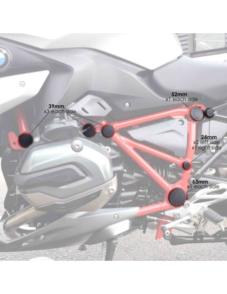 Puig Rahmenkappen BMW R1250 RS 19 25 schwarz