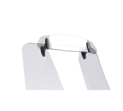 PUIG DEFLECTEUR FIXATION PAR CLIP-ON TRANSPARENT - Dimensions (HxL): 102x325 mm. Entraxe de connexion: 222 mm. Non