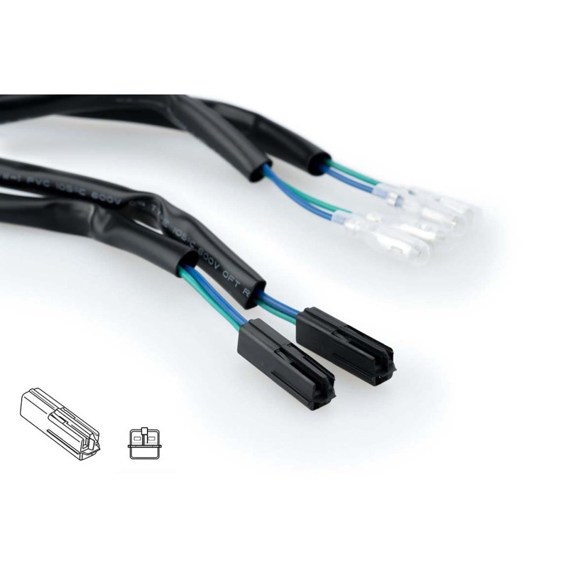 Connecteurs de cables Puig pour clignotants pour Honda CBR650R 19-23 noir