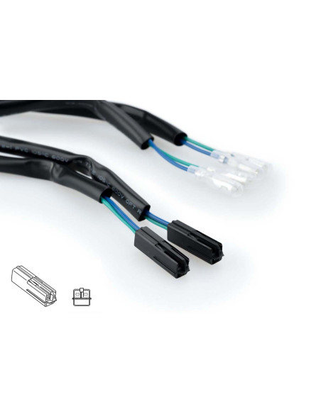 Connecteurs de cables Puig pour clignotants pour Honda CBR650R 19-23 noir
