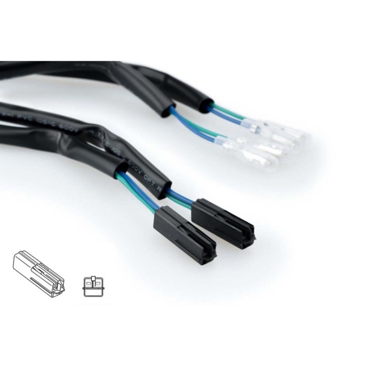 CABLES CONECTORES PUIG PARA INTERMITENTES PARA HONDA CBR650R 19-23 NEGRO