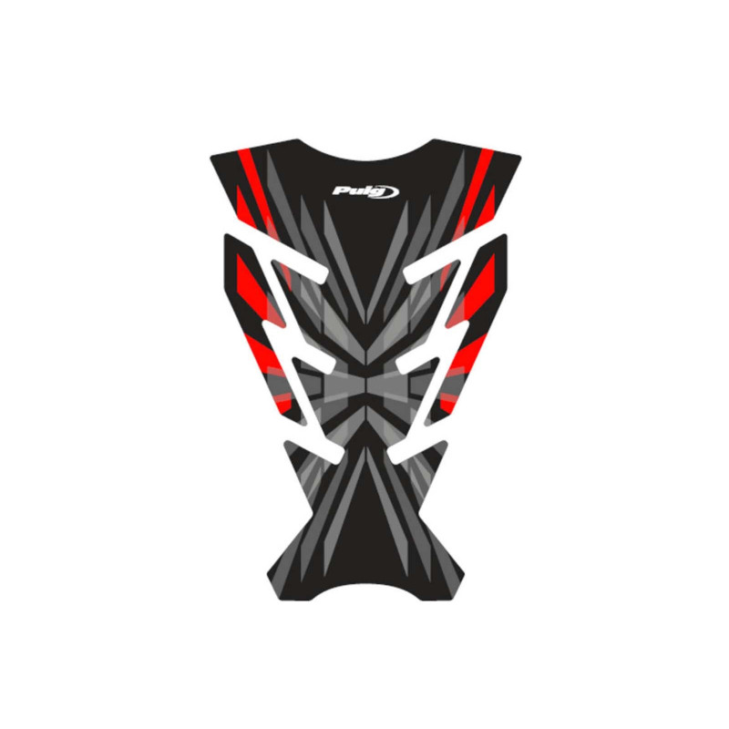 Autocollants de protection de reservoir Puig modele Challenge rouge