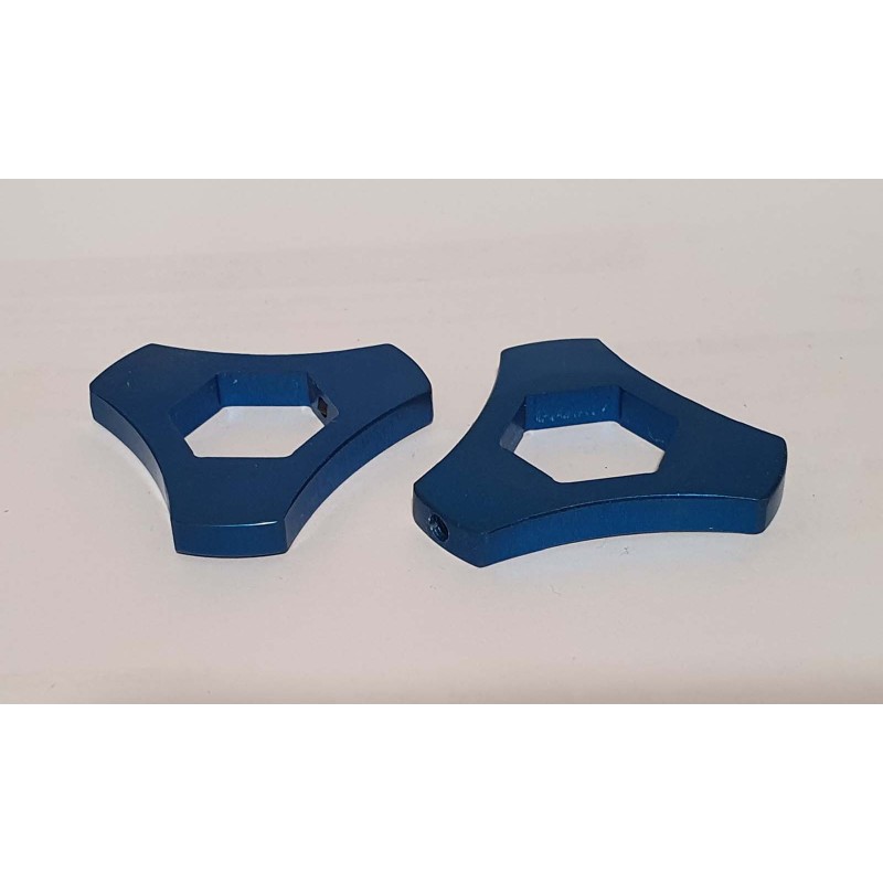 ANNEAUX DE REGLAGE DE PRECHARGEMENT DE FOURCHE PUIG YAMAHA YZF-R6 06 BLEU. Vendu par paire.