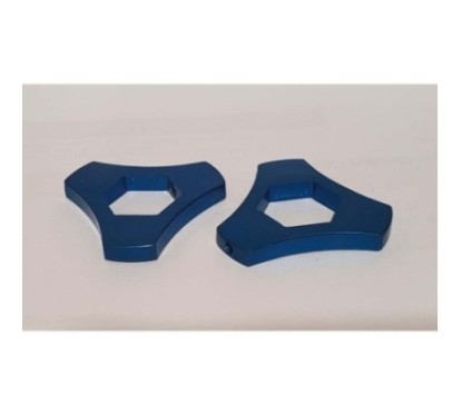 ANNEAUX DE REGLAGE DE PRECHARGEMENT DE FOURCHE PUIG YAMAHA YZF-R6 06 BLEU. Vendu par paire.