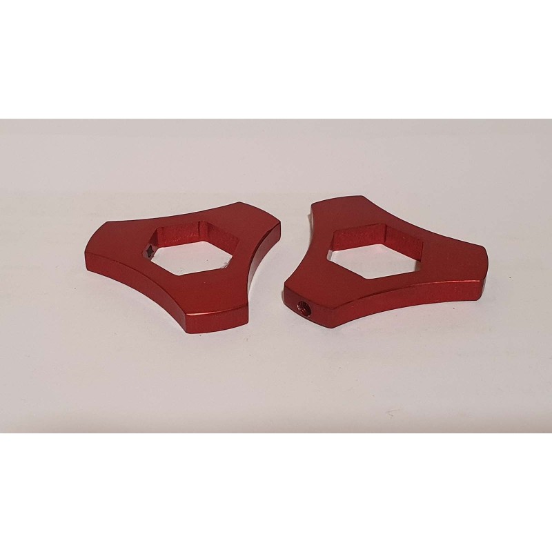 PUIG FORK PRELOAD ADJUSTMENT RINGS YAMAHA YZF-R6 06 RED. Sold in pairs.