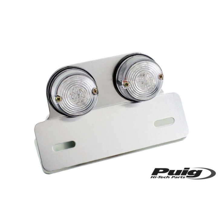 PUIG REAR LIGHT WITH TRANSPARENT ALUMINUM BASE - OFFER