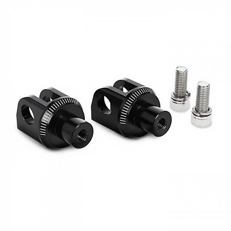 ADAPTADORES ESTRIBERAS DE PASAJERO PUIG PARA DUCATI 848 08-13 NEGRO