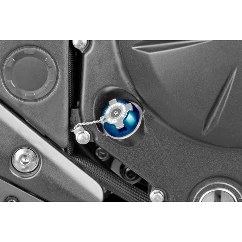 TAPON DE ACEITE DE MOTOR PUIG PARA BMW COLOR AZUL - Rosca M34x1,5.