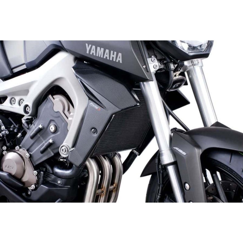 PANELES DE PROTECCION DE RADIADOR PUIG YAMAHA MT-09 13'-16' ASPECTO CARBONO