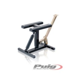 PUIG STAND MODELE OFF-ROAD HYDRAULIQUE NOIR - COD. 6290N - Hauteur en position la plus basse : 300 mm. Hauteur en