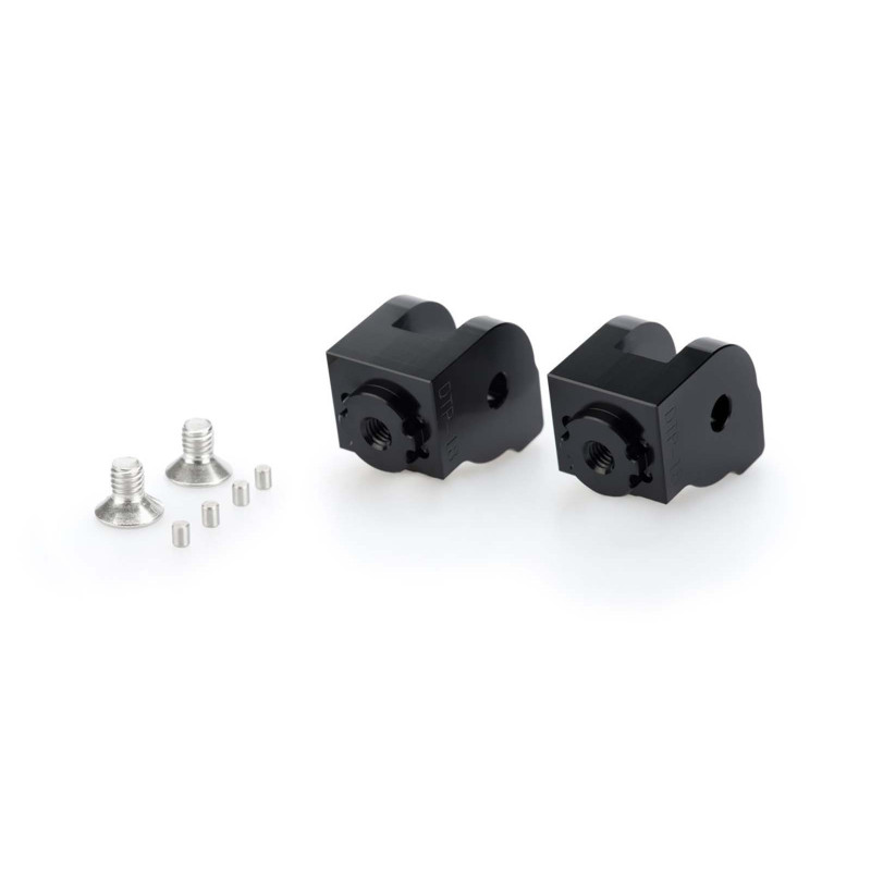 Adaptadores de reposapies Puig ajustables para piloto y pasajero para Ducati Scrambler Desert Sled 17-20 negro