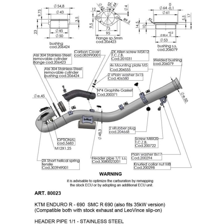 KIT COLECTOR GAS LEOVINCE GAS ES 700 22-24