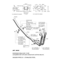 LEOVINCE KIT COLLETTORI KAWASAKI NINJA 400 18-23 