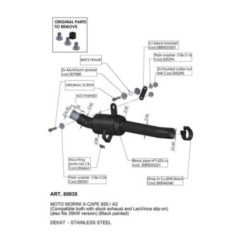 LEOVINCE-ANSCHLUSS ENTFERNT KATALYSATOR MOTO MORINI X-CAPE 650 A2 21-23