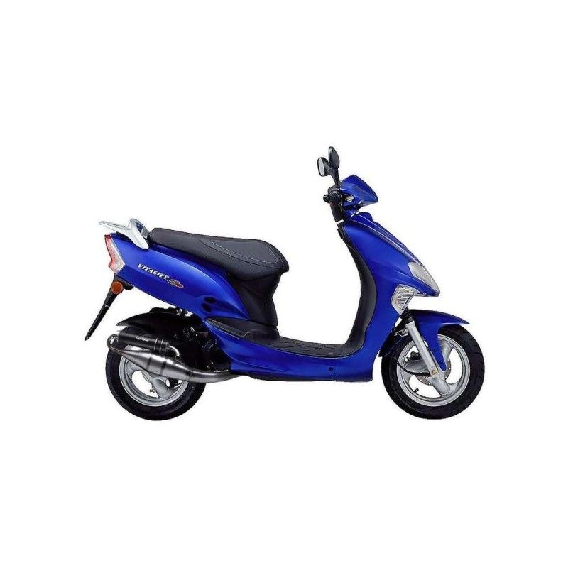 POT D'ECHAPPEMENT COMPLET LEOVINCE FAIT MAIN TT BLACK EDITION KYMCO VITALITY 50 07-08 ALUMINIUM