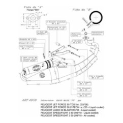 ESCAPE COMPLETO LEOVINCE HECHO A MANO TT BLACK EDITION PEUGEOT JET FORCE 50 TDSI inyecciOn 03-06 ALUMINIO