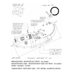 LEOVINCE VOLLSTANDIGER AUSPUFF HANDGEFERTIGT TT MBK STUNT 00-02 ALUMINIUM