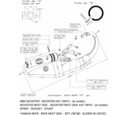 LEOVINCE VOLLSTANDIGER AUSPUFF HANDGEFERTIGT TT MBK STUNT 00-02 ALUMINIUM