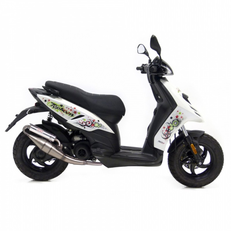 POT D'ECHAPPEMENT COMPLET LEOVINCE FAIT MAIN TT PIAGGIO TYPHOON 50 2009 ALUMINIUM