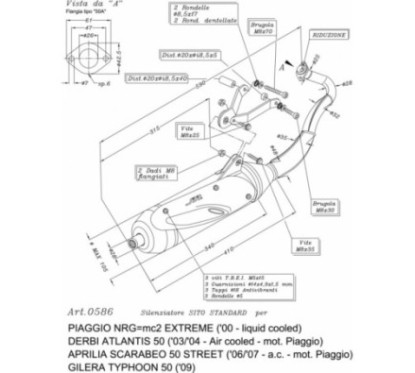 LEOVINCE COMPLETE EXHAUST SITO APRILIA SCARABEO 50 STREET air cooled Piaggio engine 06-07 STEEL