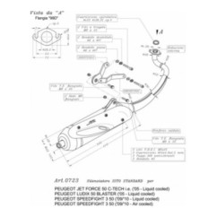 SITE D'ECHAPPEMENT COMPLET LEOVINCE PEUGEOT JET FORCE C-TECH 50 injection refroidissement liquide 2005 ACIER