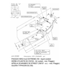 LEOVINCE FULL EXHAUST SITO PIAGGIO TYPHOON 50 2 stroke 18-20 STEEL